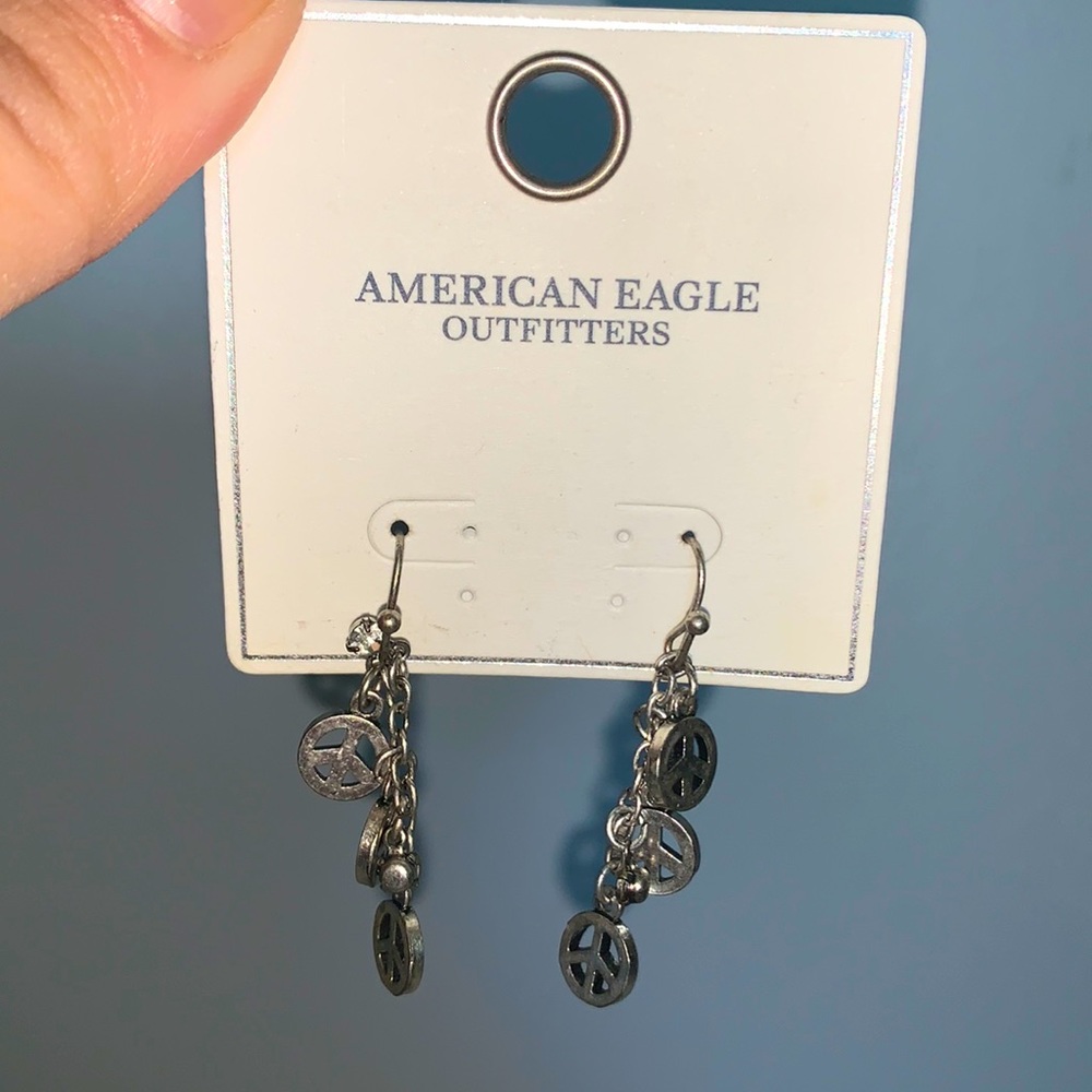 AEO Peace Sign Earrings